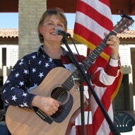 Singing at the "Honor America" rally in Santa Clarita, June 2008